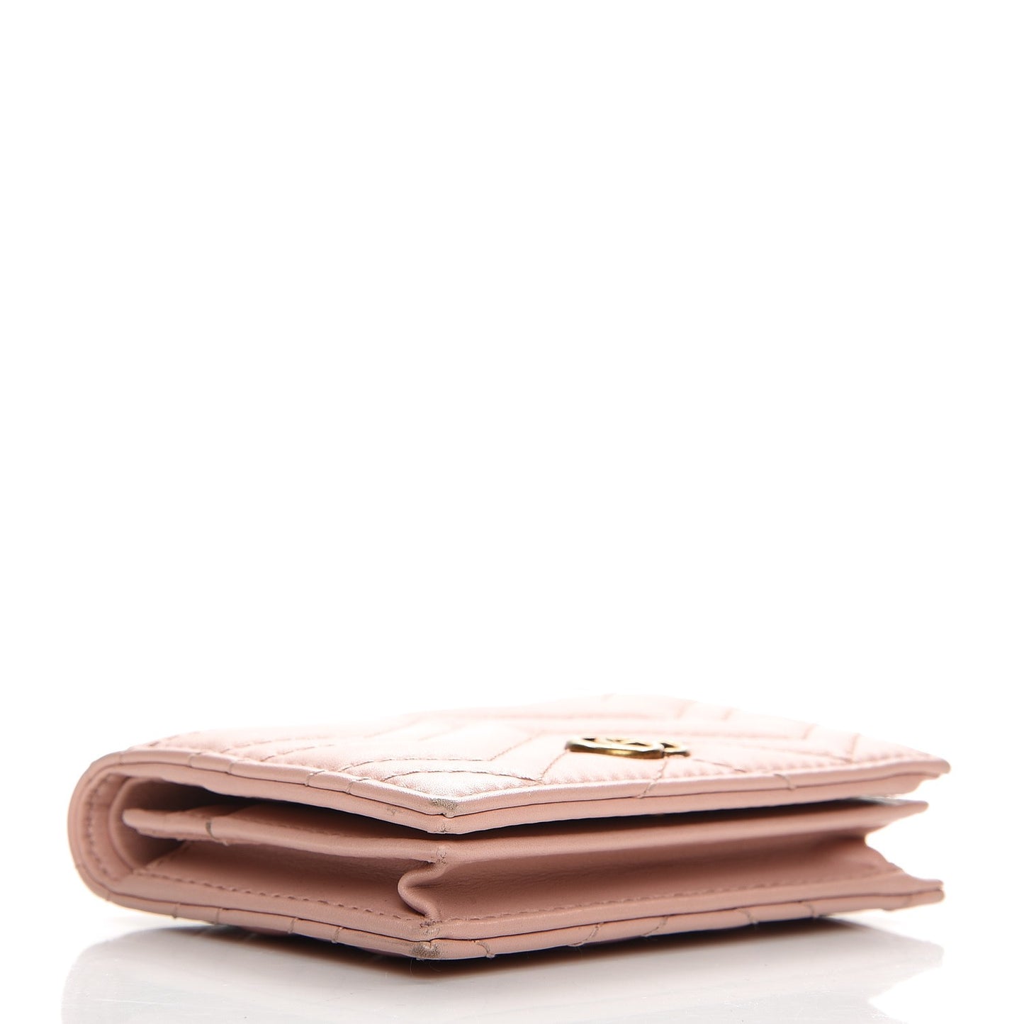 Calfskin Matelasse GG Marmont Card Case Perfect Pink