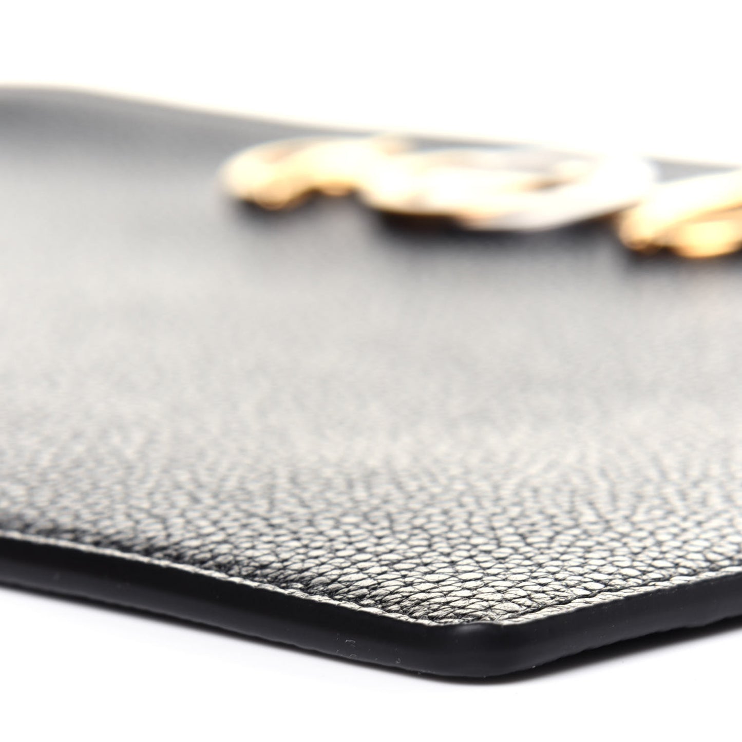 Grainy Calfskin Zumi Pouch Black
