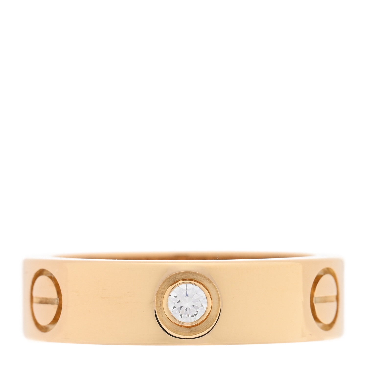 Cartier 18K Yellow Gold 3 Diamond 5.5mm LOVE Ring 55 7.25 1845996