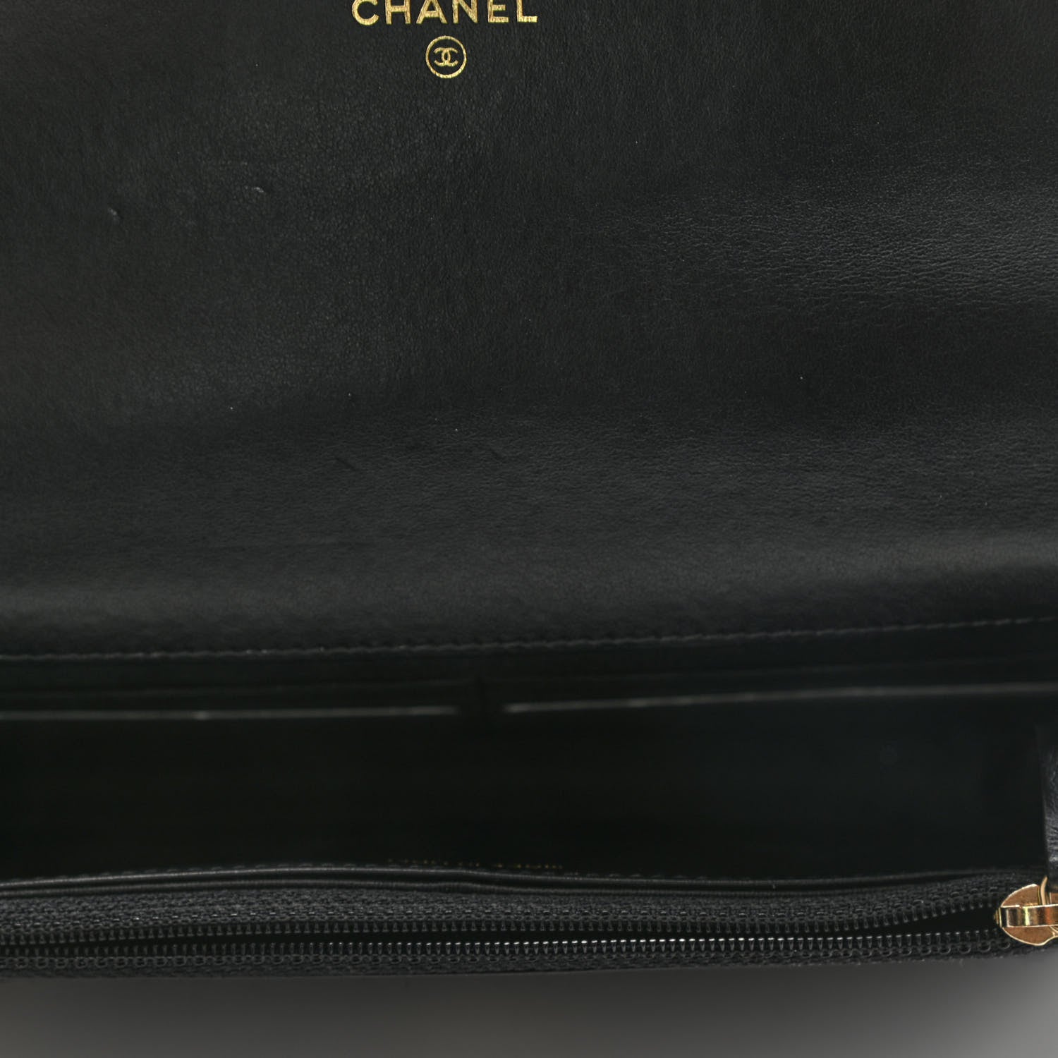 Chanel Tweed Quilted Chanel 19 Wallet On Chain WOC Black Navy Gold 4 of 9