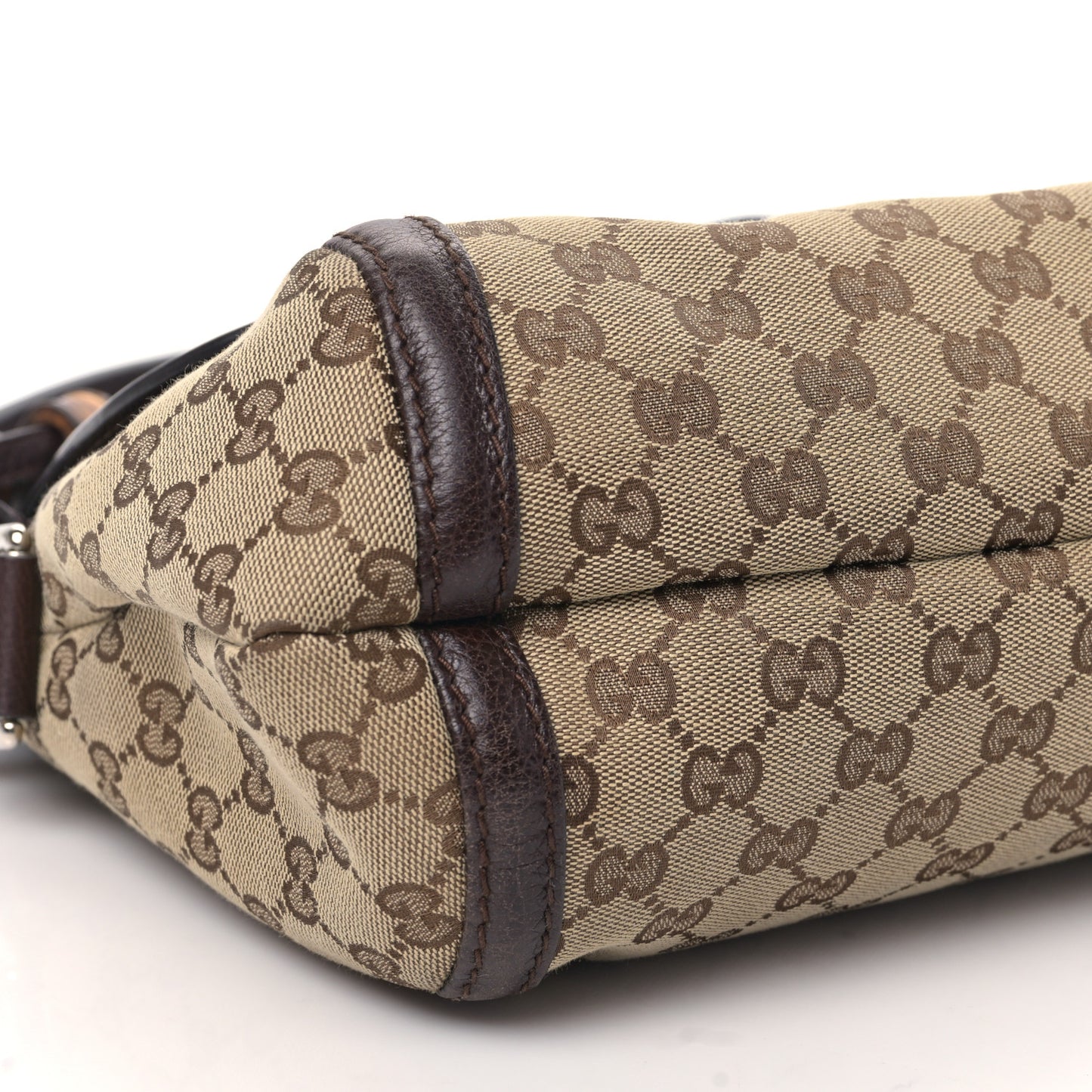 Monogram Medium Techno Horsebit Shoulder Flap Bag Dark Brown