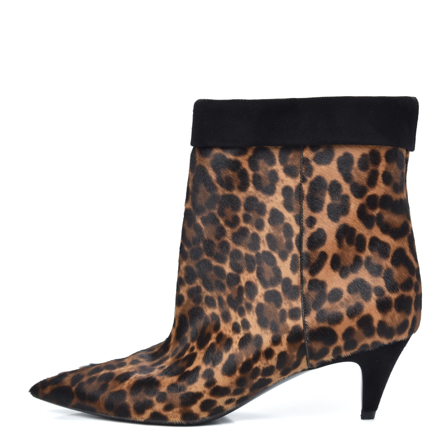 Saint Laurent Pony Hair Leopard Printed Charlotte Booties 37 Naturale 1 of 8