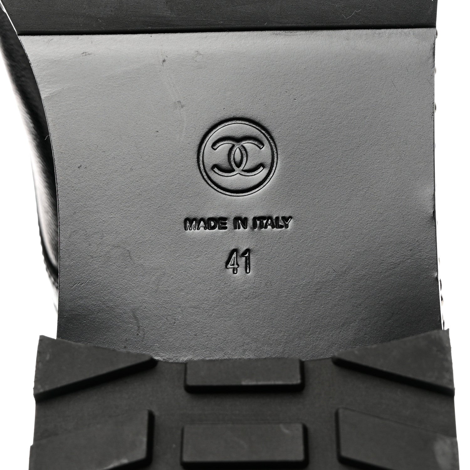 Chanel Crackled Calfskin Velvet Pearl Combat Short Boots 41 Black 6 of 8