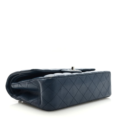 Chanel Lambskin Quilted Medium Double Flap Dark Blue 4 of 9