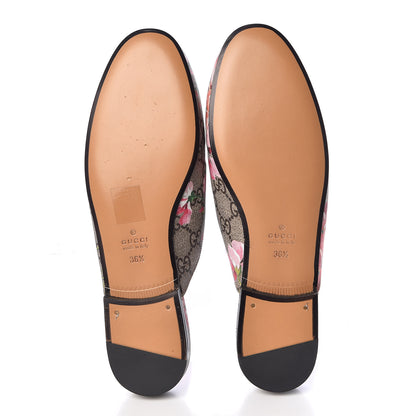 Gucci GG Supreme Monogram Blooms Womens Princetown Slippers 36.5 Beige Multicolor Dry Rose 10 of 11