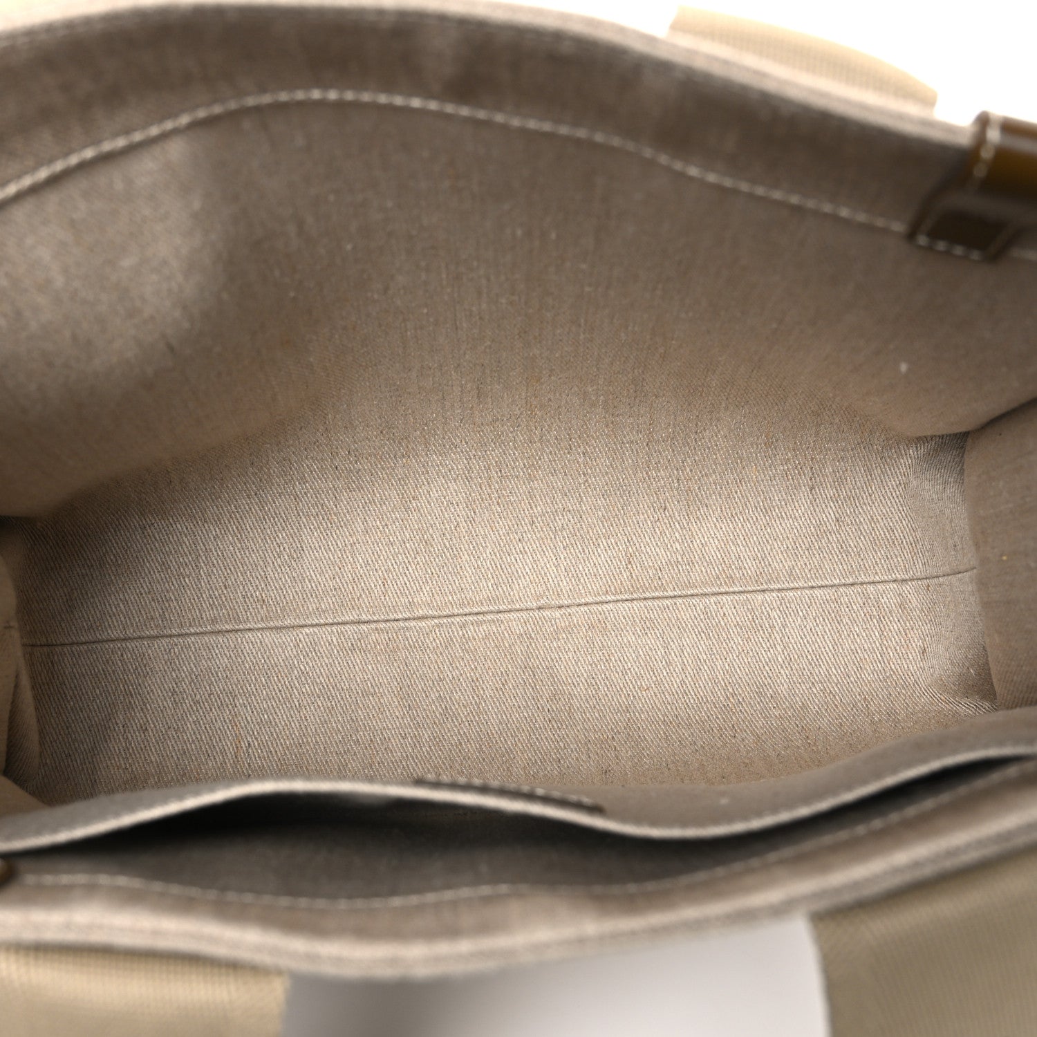 Chloe Linen Calfskin Medium Woody Ribbon Tote Bronze Brown 5 of 10
