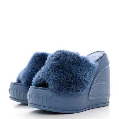 Fendi Mink Fashion Show Platform 140mm Slide Sandals 36 Perfect 3 of 7