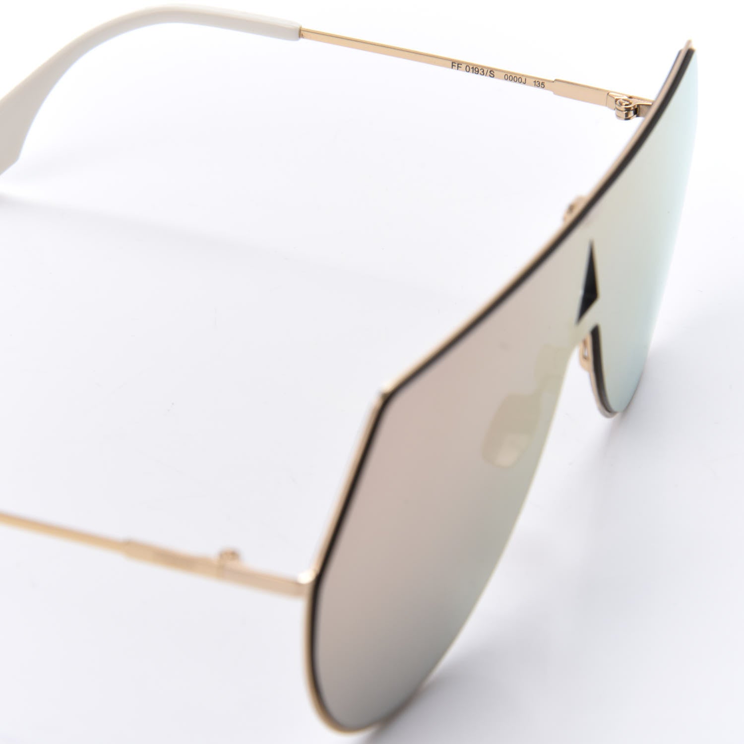 Fendi Metal Mirrored Eyeline Sunglasses FF 0193/S Matte Gold 5 of 8