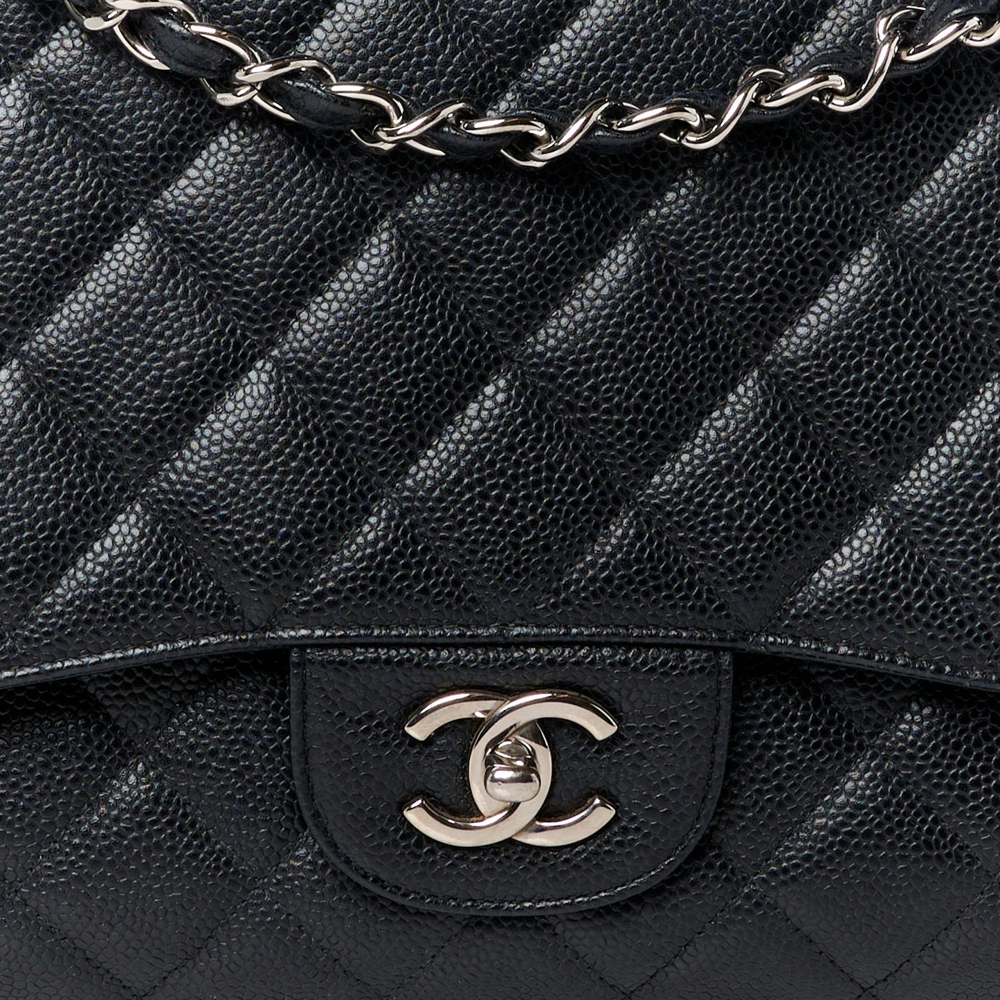 Caviar Quilted Maxi Single Flap Black