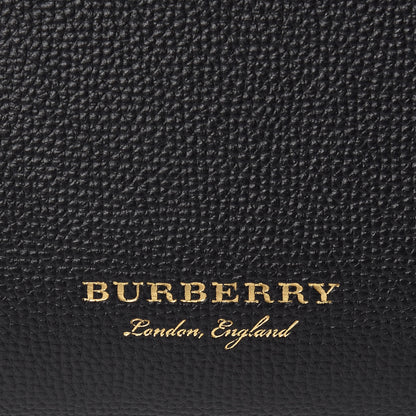 Burberry Grainy Calfskin House Check Small Banner Tote Black 12 of 12