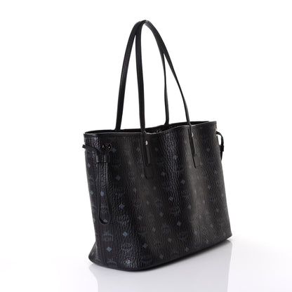 MCM Visetos Medium Liz Reversible Shopper Tote Black 3 of 14