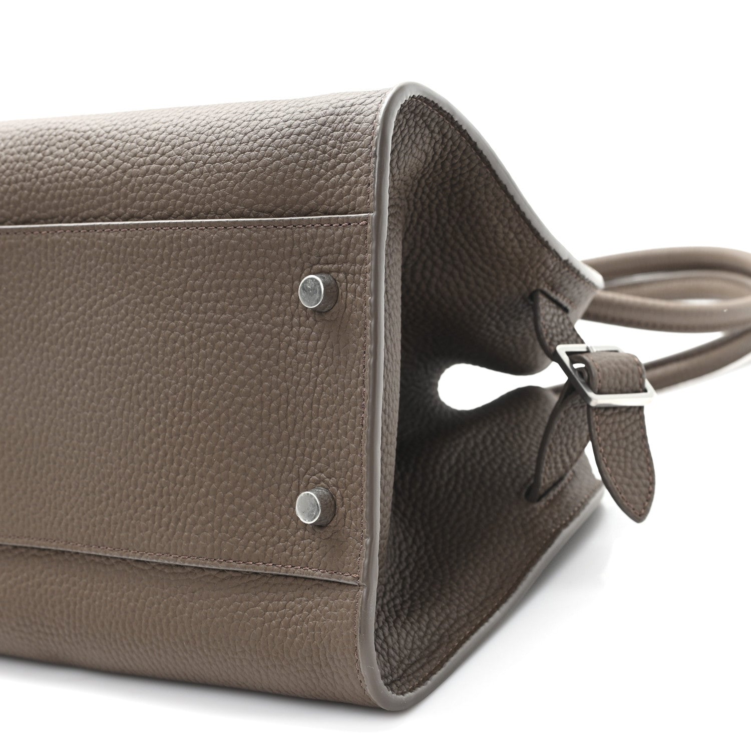The Row Matte Grained Calfskin Margaux Shoulder 12 Dark Olive 9 of 9