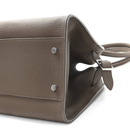 The Row Matte Grained Calfskin Margaux Shoulder 12 Dark Olive 9 of 9