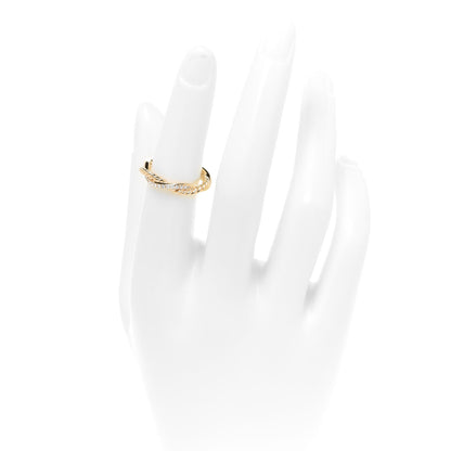 David Yurman 18K Yellow Gold Diamond Petite Infinity Twisted Ring 50 5.5 2 of 4