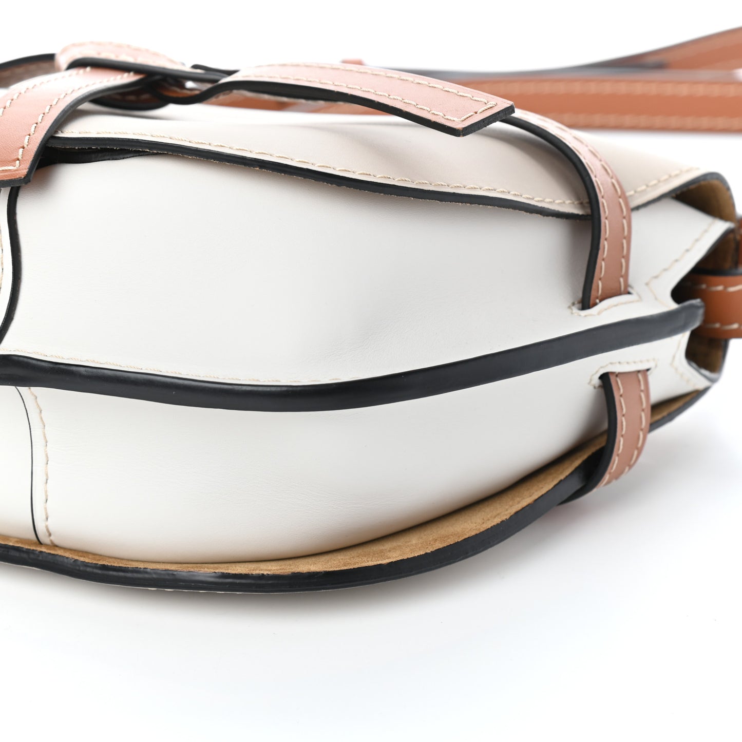 Calfskin Small Gate Crossbody Bag Ghost Light Ghost