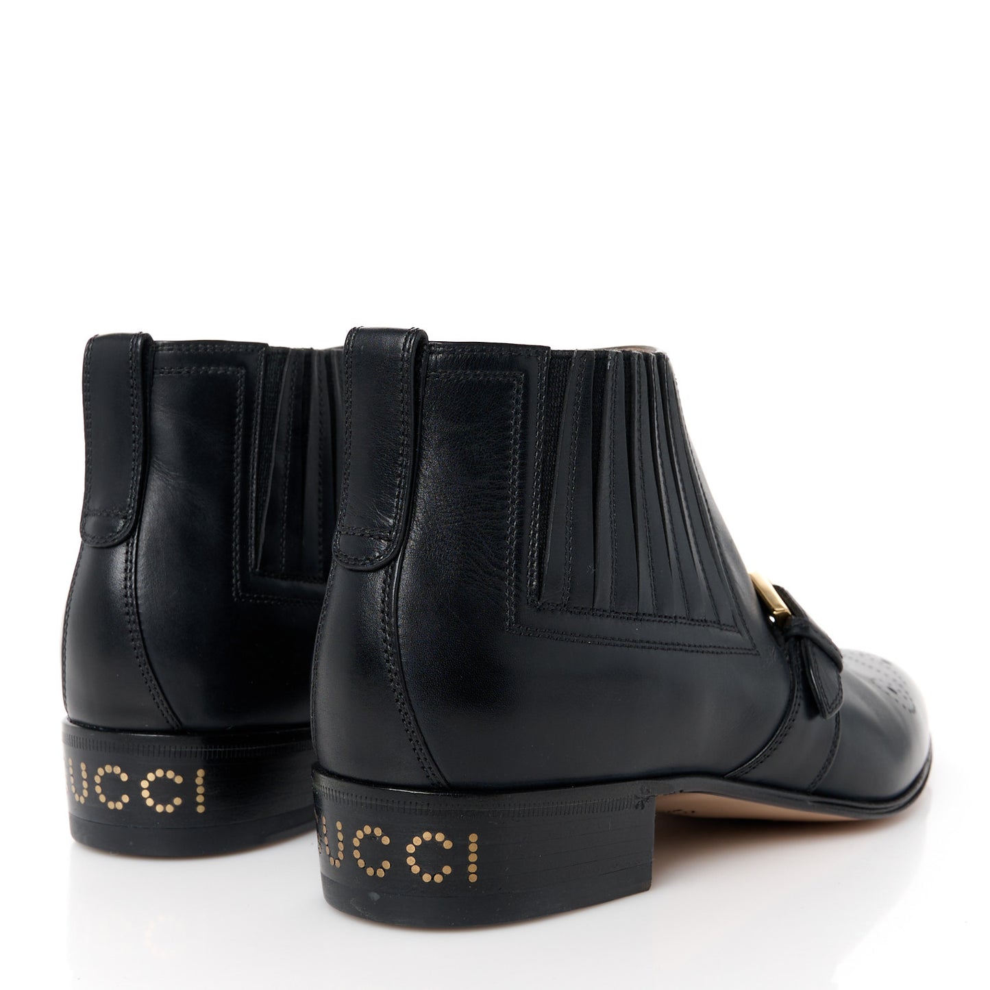 Waxed Calfskin Womens Ankle Boots 36 Black