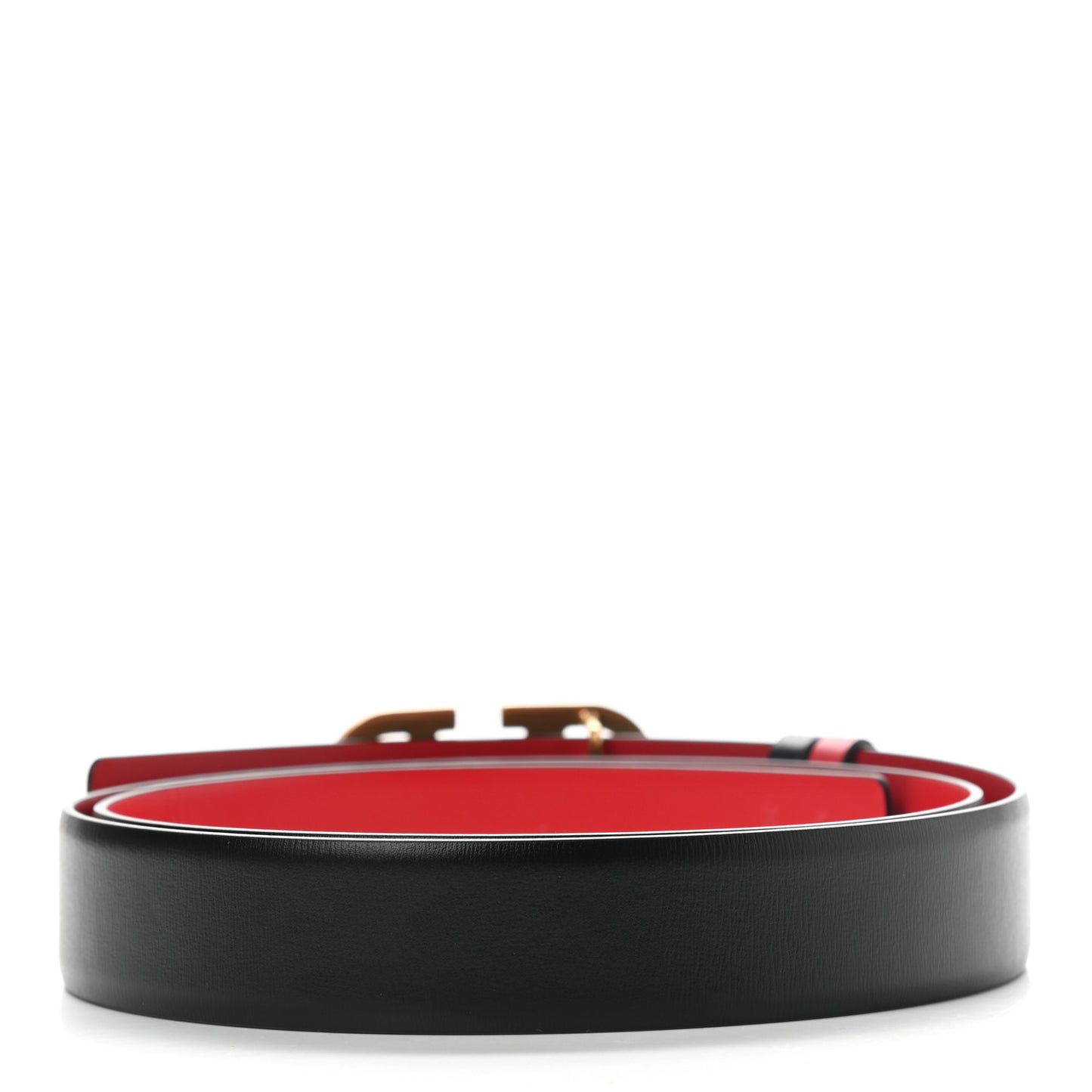 Glossy Calfskin VLogo Reversible 40mm Belt 95 38 Black Rouge Pur