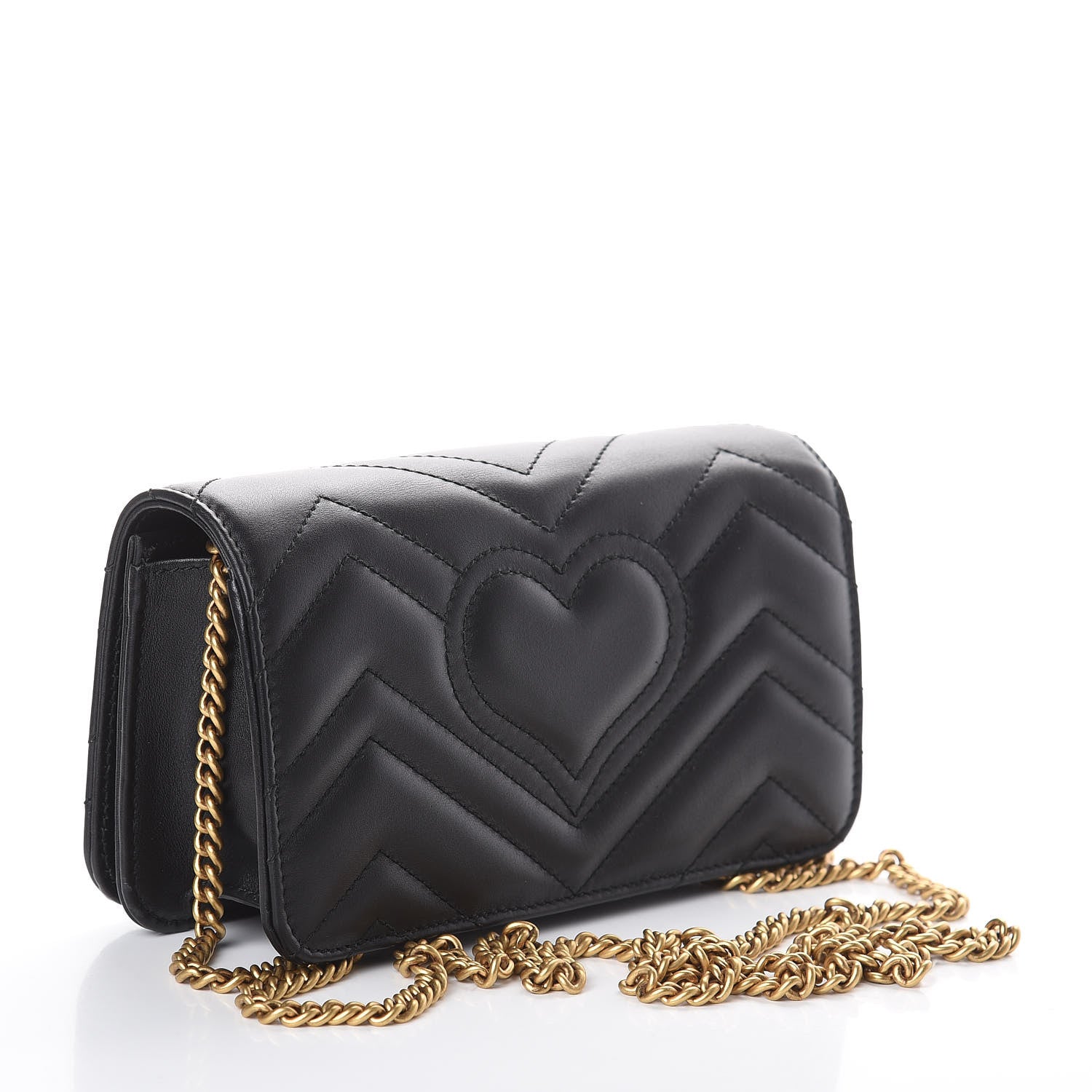 Gucci Calfskin Matelasse GG Marmont Mini Bag Black 2 of 10