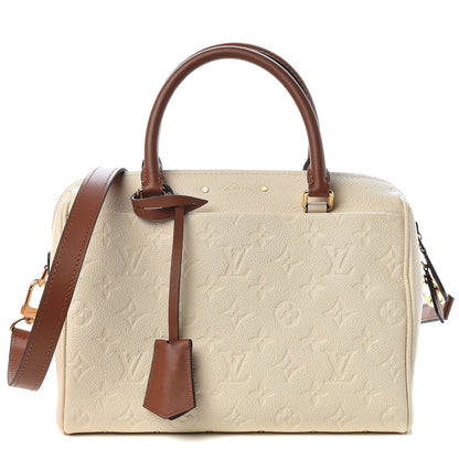 Louis Vuitton Empreinte Calfskin Speedy Bandouliere 25 NM Creme Caramel 1 of 10