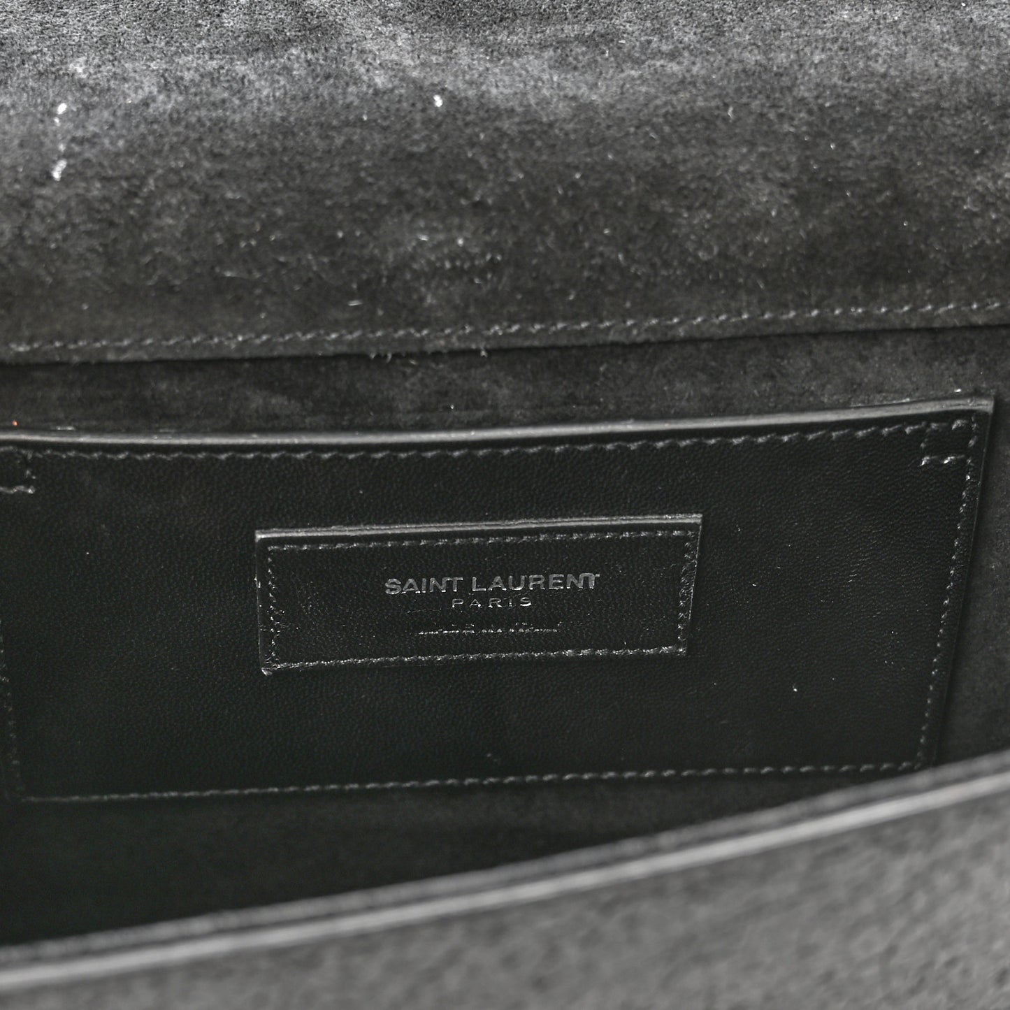 Metallic Sparkle Calfskin Medium Monogram Kate Satchel Black