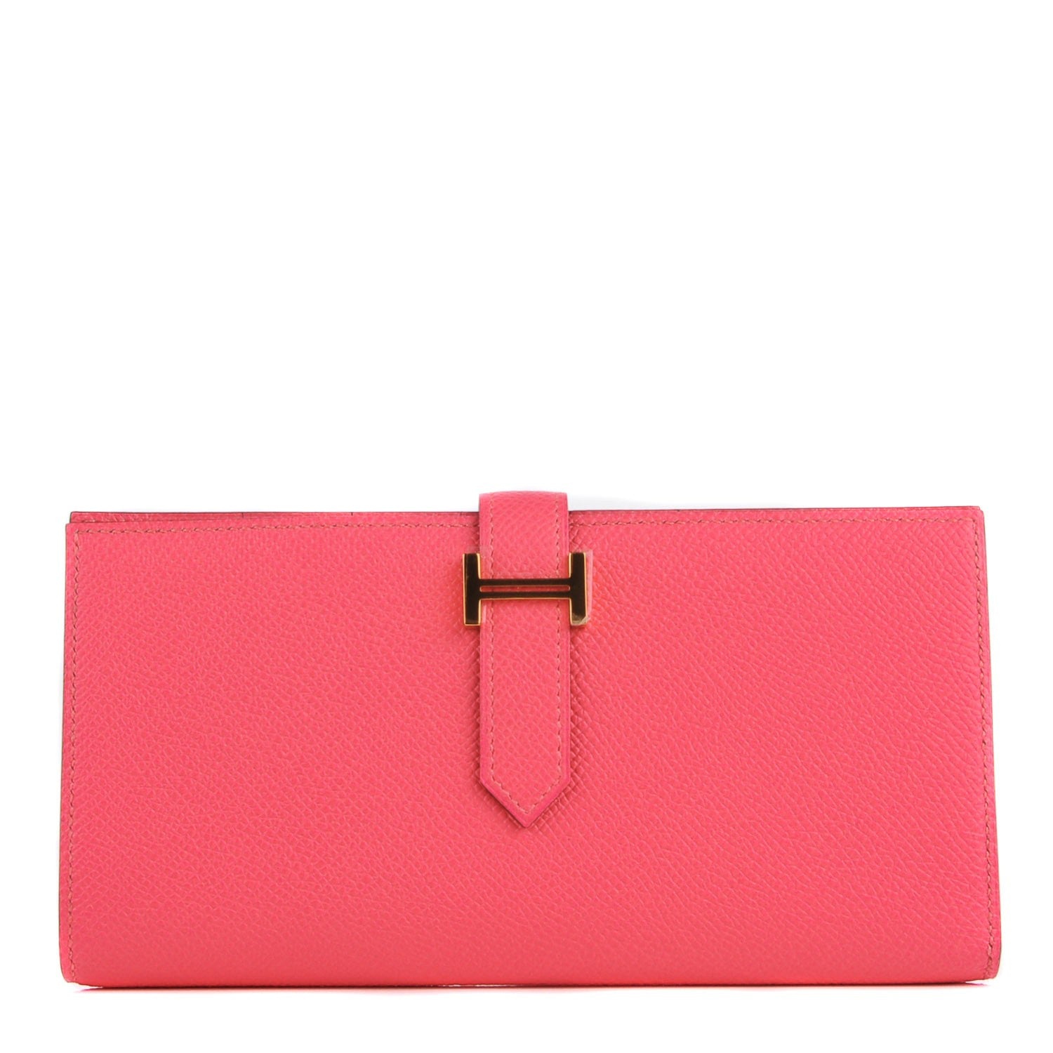 Hermes Epsom Bearn Gusset Wallet Rose Azalee 1 of 11