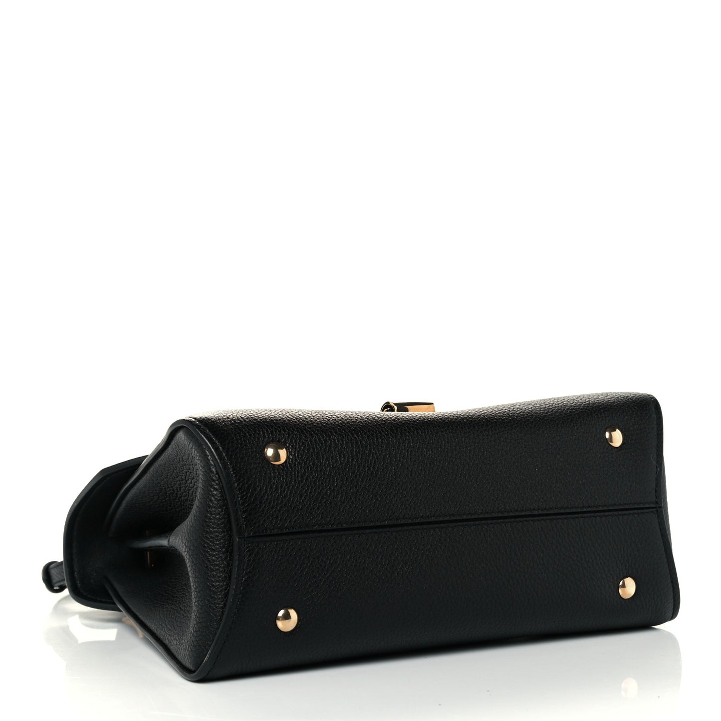 Calfskin Small Margot Top Handle Satchel Black