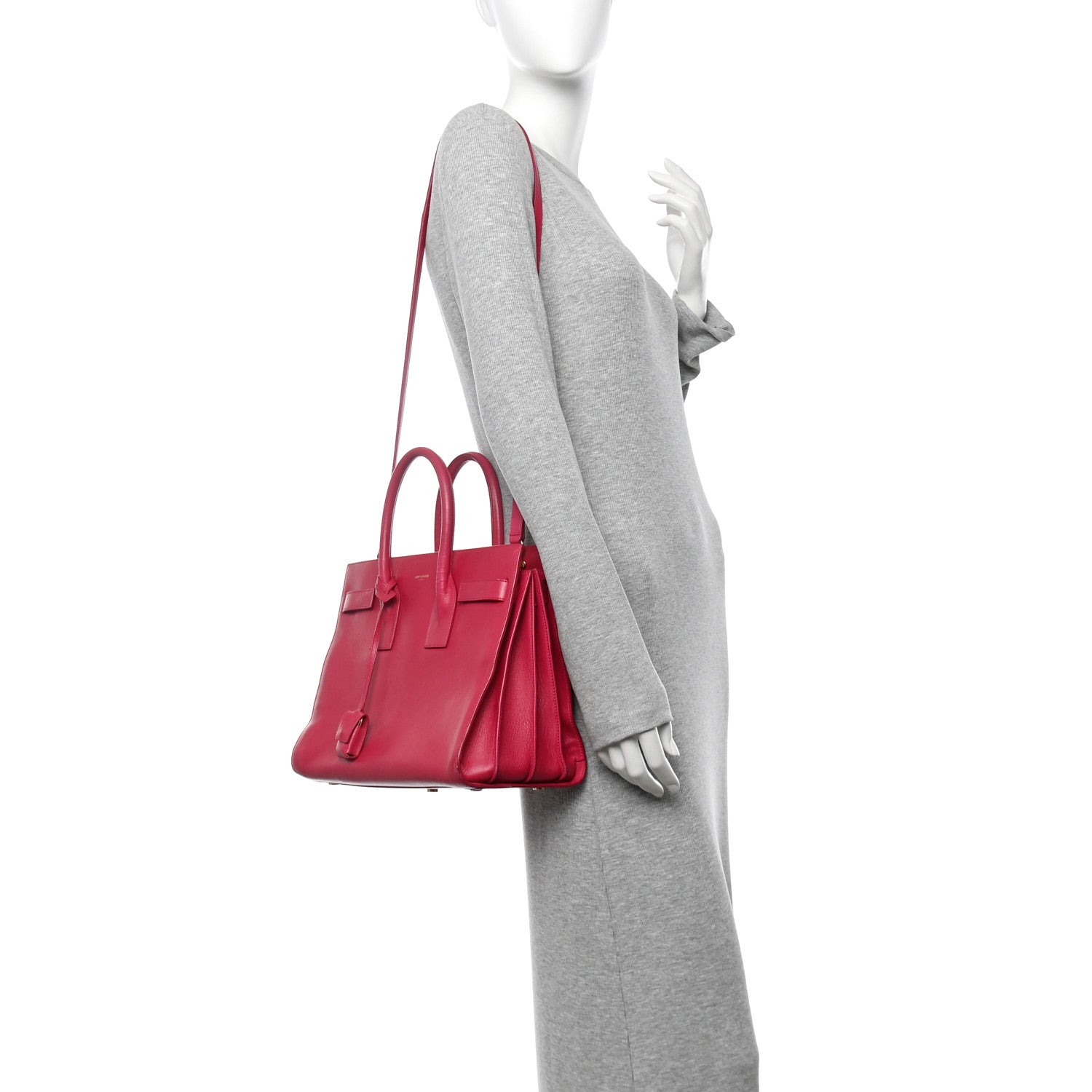 Saint Laurent Calfskin Small Sac De Jour Lipstick Pink 2 of 13
