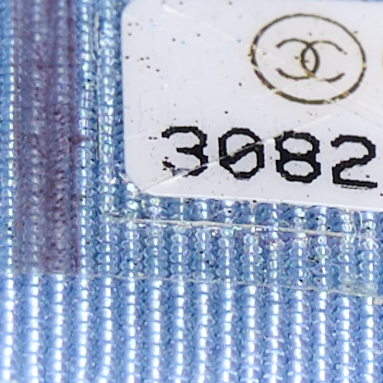 Lambskin Quilted Mini Wallet On Chain WOC Light Blue