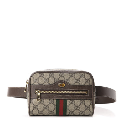 Gucci GG Supreme Monogram Web Small Ophidia Belt Bag 75 30 Dark Brown 1 of 10