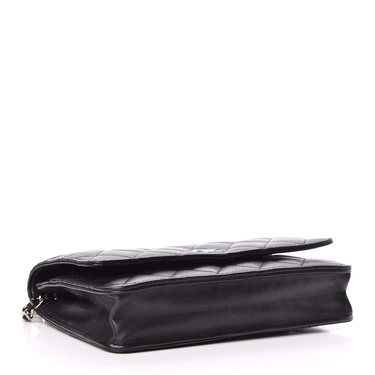 Chanel Lambskin Quilted Wallet On Chain WOC Black 4 of 12