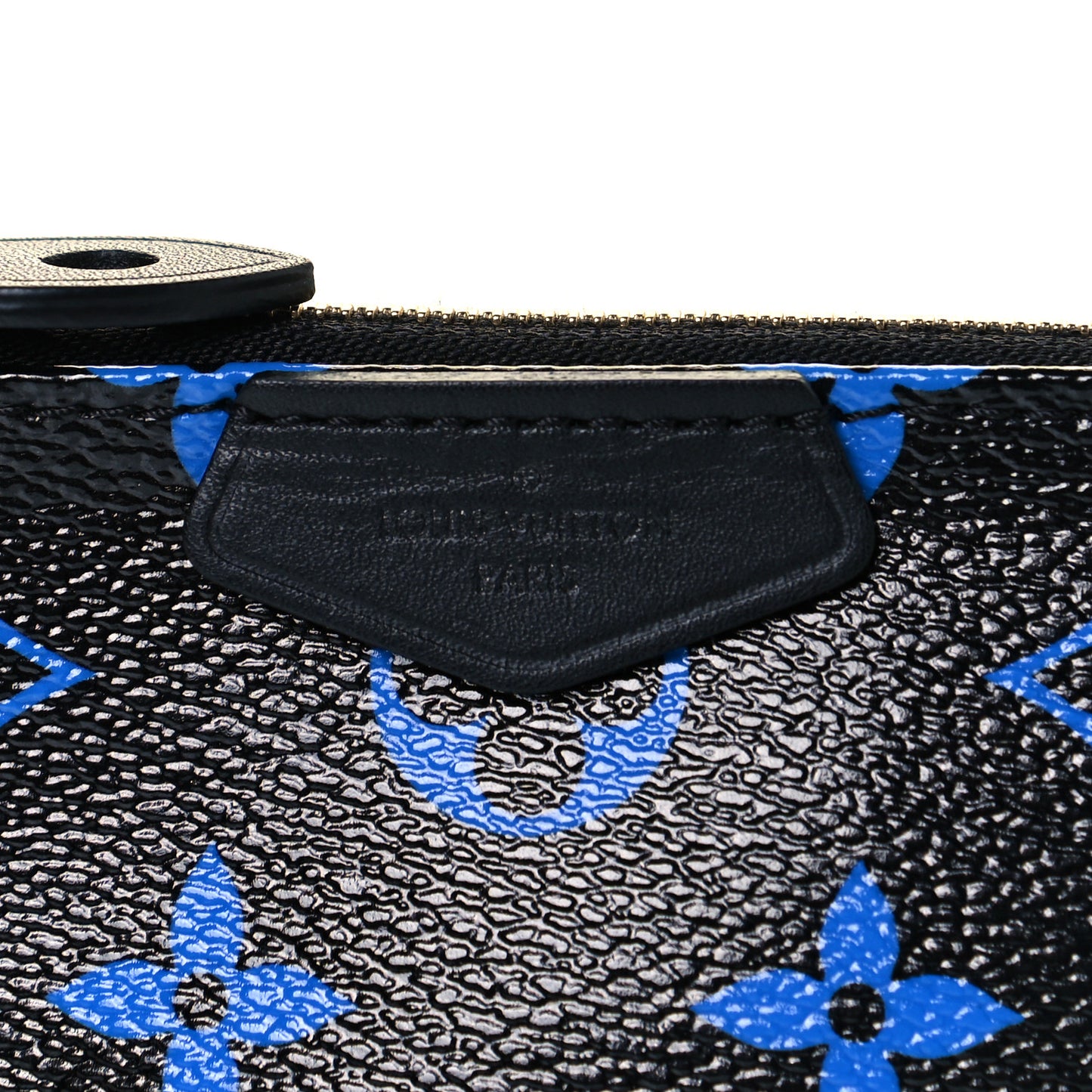 Colored Monogram Mini Pochette Accessories Blue Black