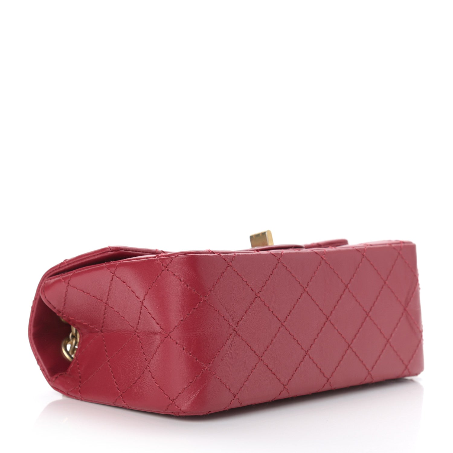 Chanel Aged Calfskin Quilted 2.55 Reissue Mini Flap Red 4 of 11