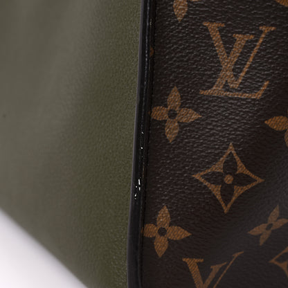 Louis Vuitton Calfskin Monogram On My Side MM Laurier Green Toffee Latte Beige 16 of 21