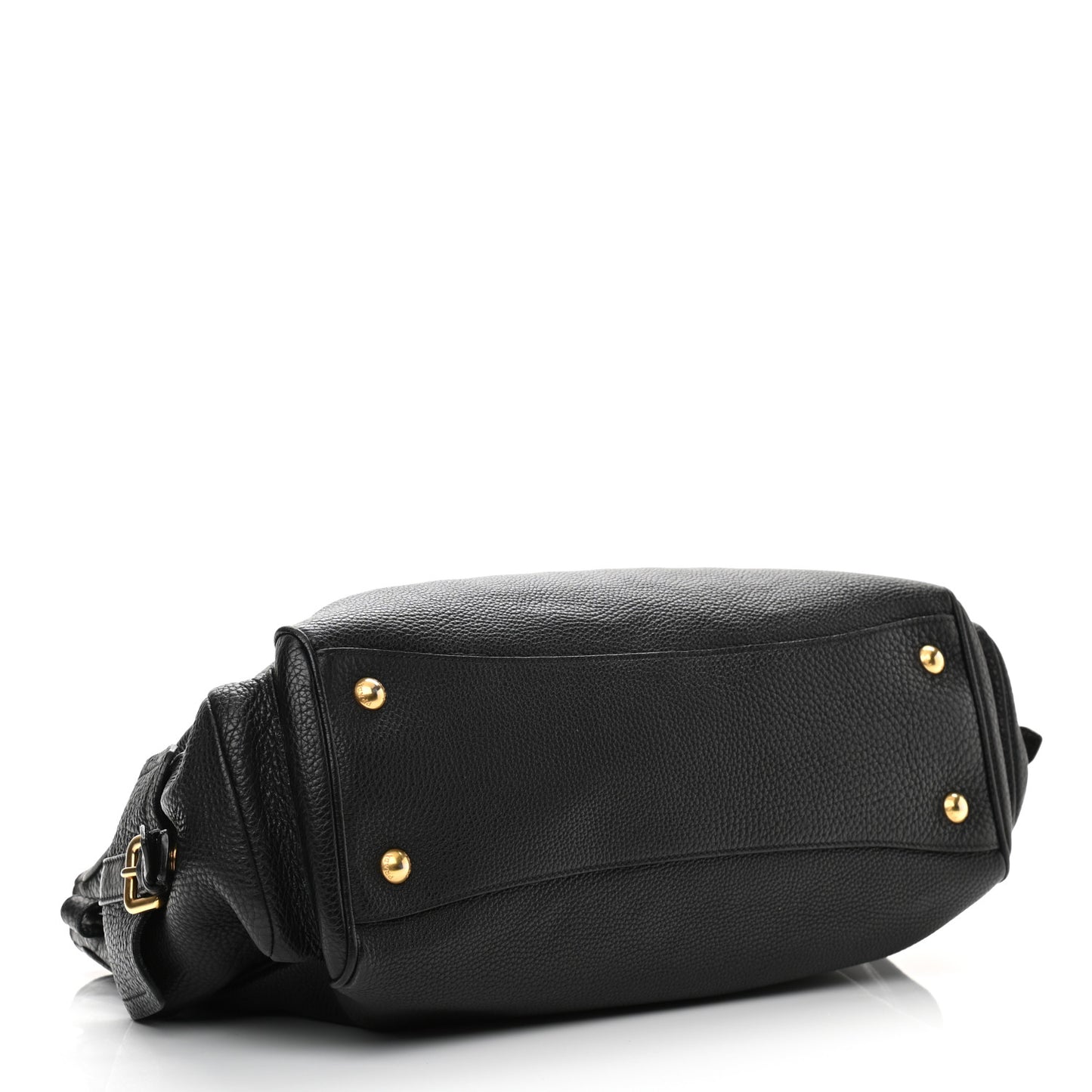 Vitello Daino Shopping Tote Black