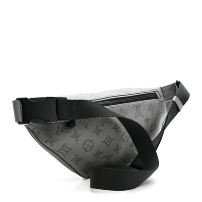 Louis Vuitton Calfskin Monogram Shadow Discovery Bumbag PM Gray 3 of 10