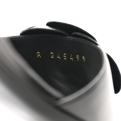Chanel Lambskin Camellia CC Slides 36 Black 8 of 8
