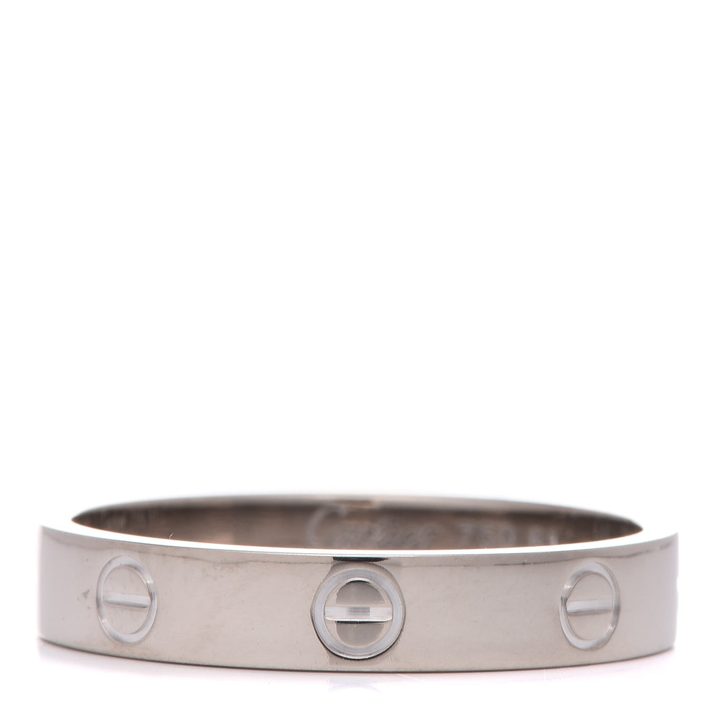 18K White Gold 4mm LOVE Wedding Band Ring 61 9.5