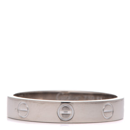Cartier 18K White Gold 4mm LOVE Wedding Band Ring 61 9.5 1 of 4