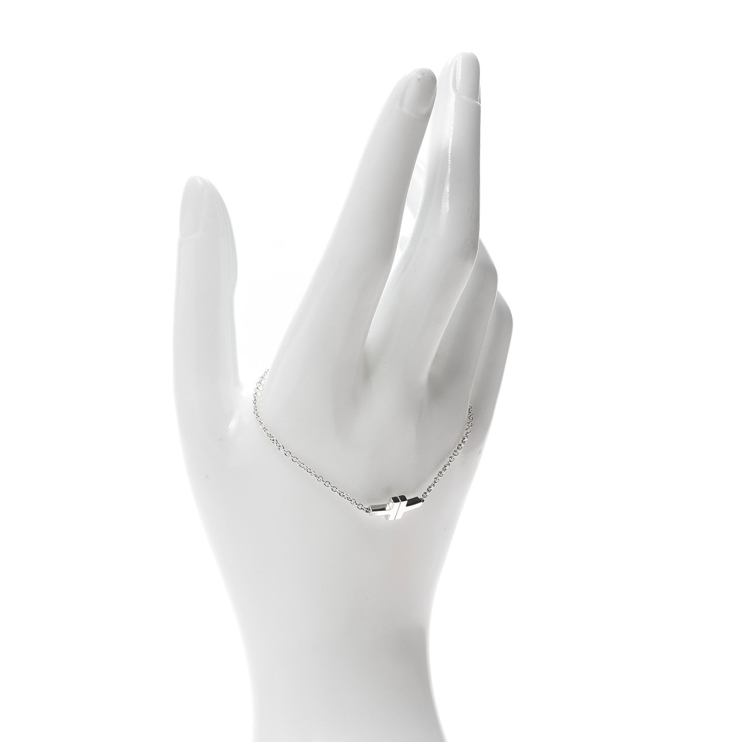 Tiffany Sterling Silver T Two Single Chain Bracelet 2 of 6