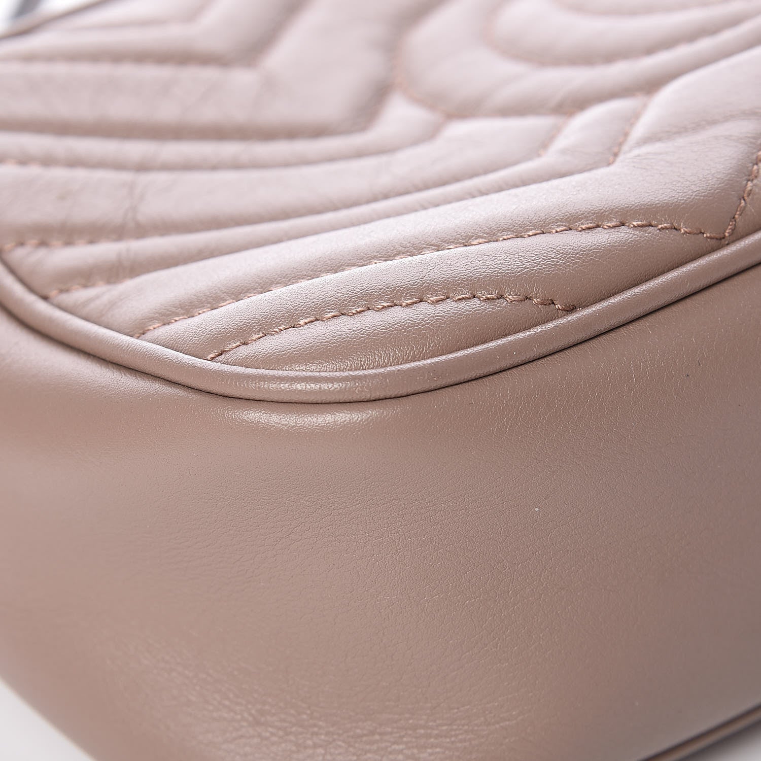 Gucci Calfskin Matelasse Small GG Marmont Chain Shoulder Bag Porcelain Rose 12 of 15