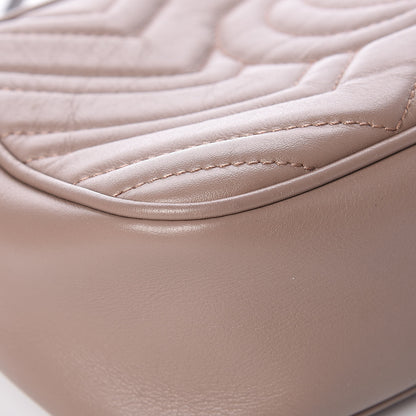 Gucci Calfskin Matelasse Small GG Marmont Chain Shoulder Bag Porcelain Rose 12 of 15