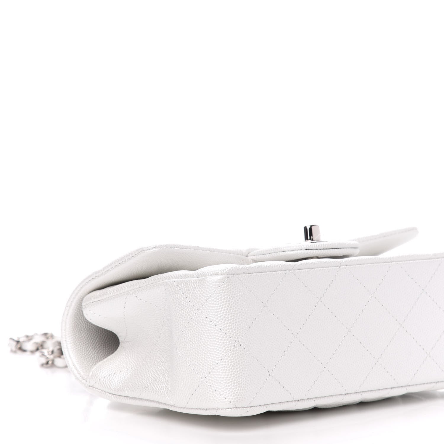 Chanel Iridescent Caviar Quilted Mini Top Handle Rectangular Flap White 8 of 11