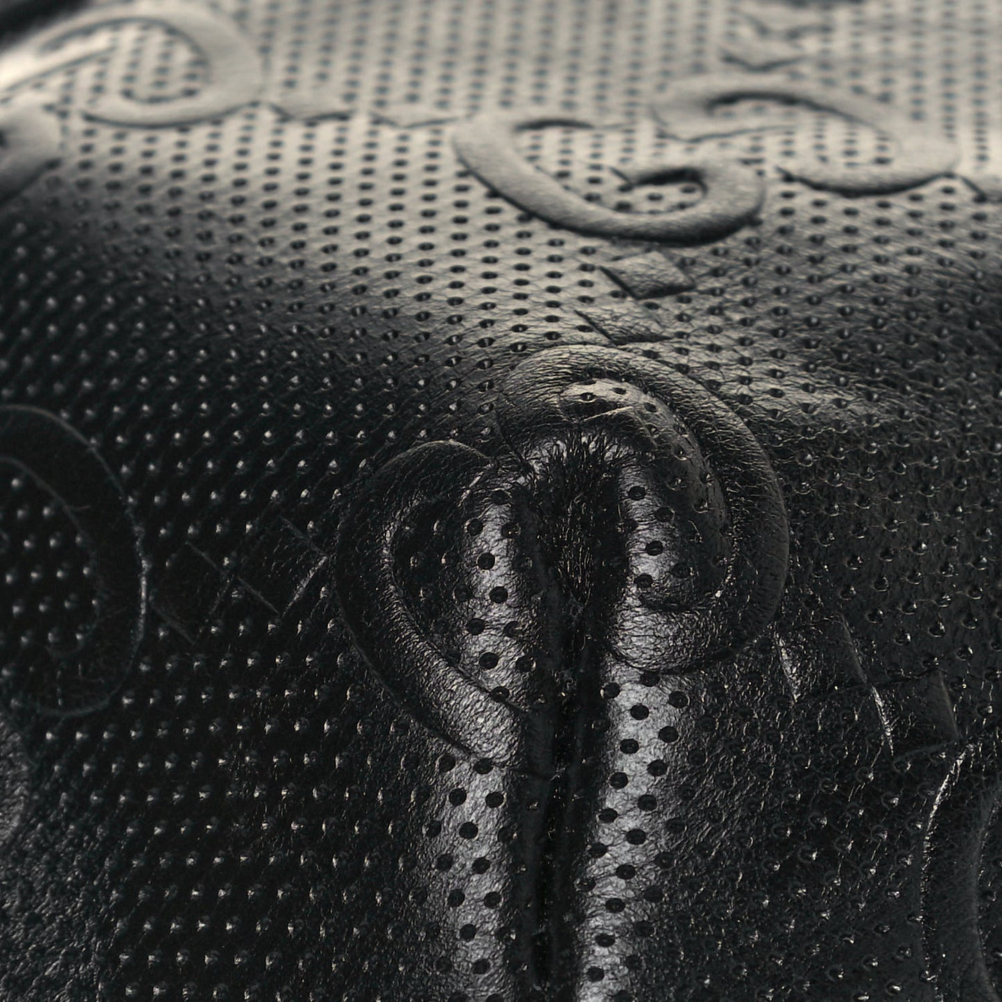 Calfskin GG Tennis Embossed Belt Bag Black