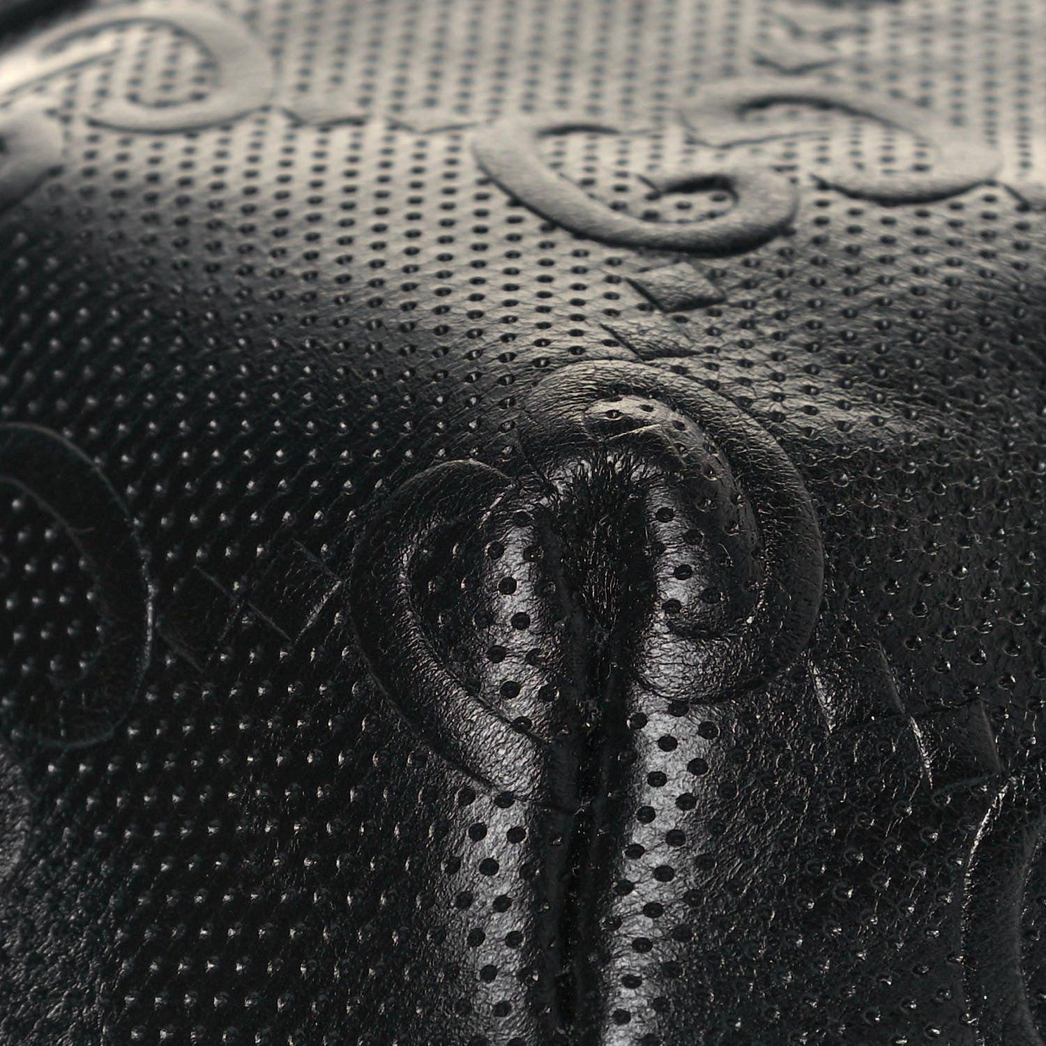 Gucci Calfskin GG Tennis Embossed Belt Bag Black 4 of 14