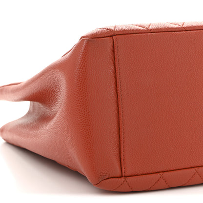 Chanel Caviar Quilted Grand Shopping Tote GST Red 9 of 10