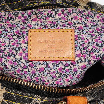 Louis Vuitton Denim Patchwork Speedy 30 Grey 5 of 7