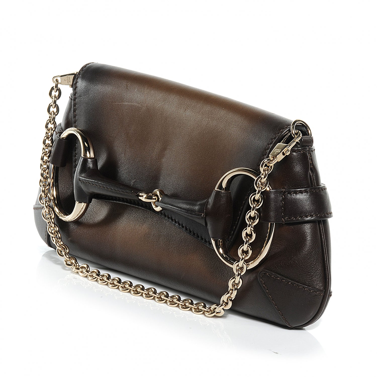 Gucci Leather Horsebit 1921 Clutch Bag Brown 3 of 8