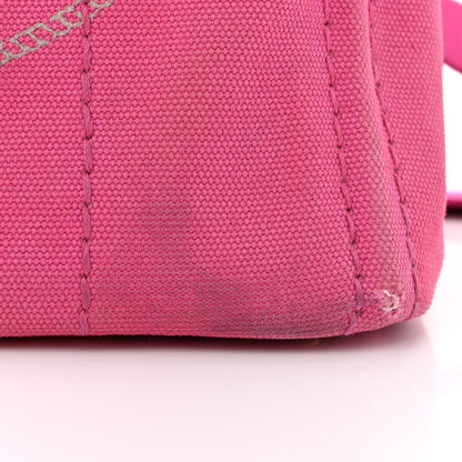 Prada Denim Small Canapa Logo Tote Peonia 20 of 20