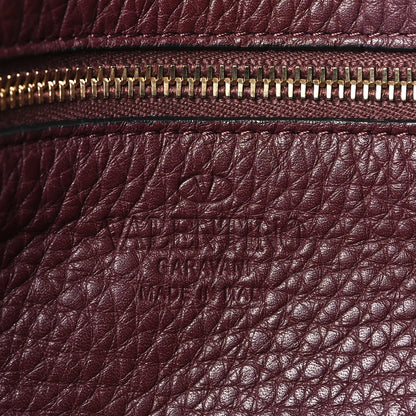 Valentino Garavani Pebbled Calfskin Medium Rockstud Tote Rubin 6 of 9