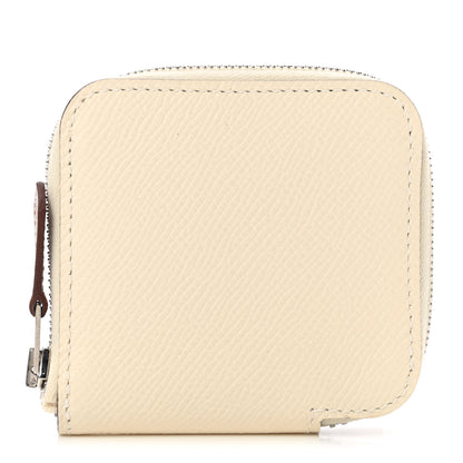 Hermes Epsom Silk'in Coin Purse Nata 1 of 7